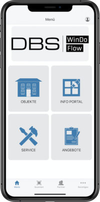 DBS WinDo Flow FensterPass_Homescreen
