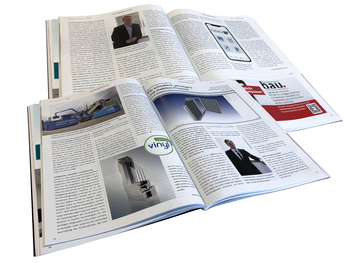 DBS in the German industry magazine “Bauelemente Bau”